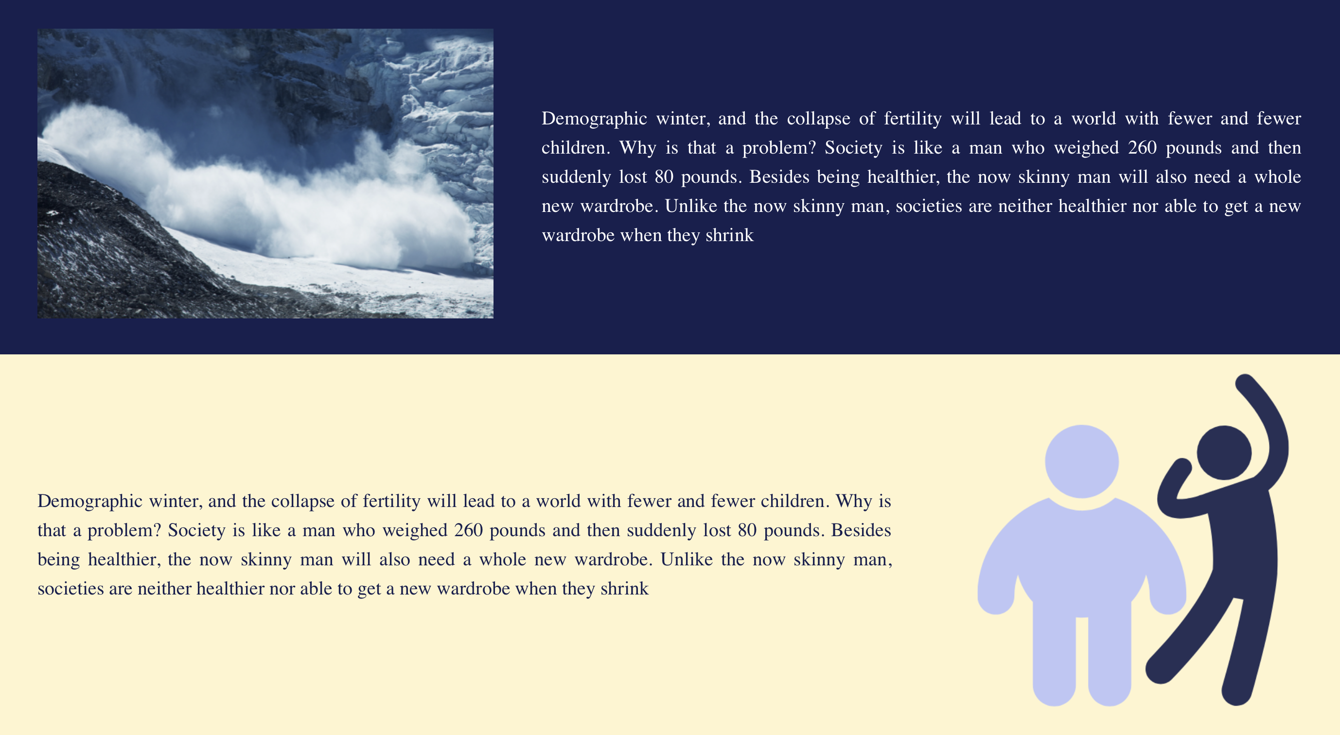 Demographic Winter: The Facts