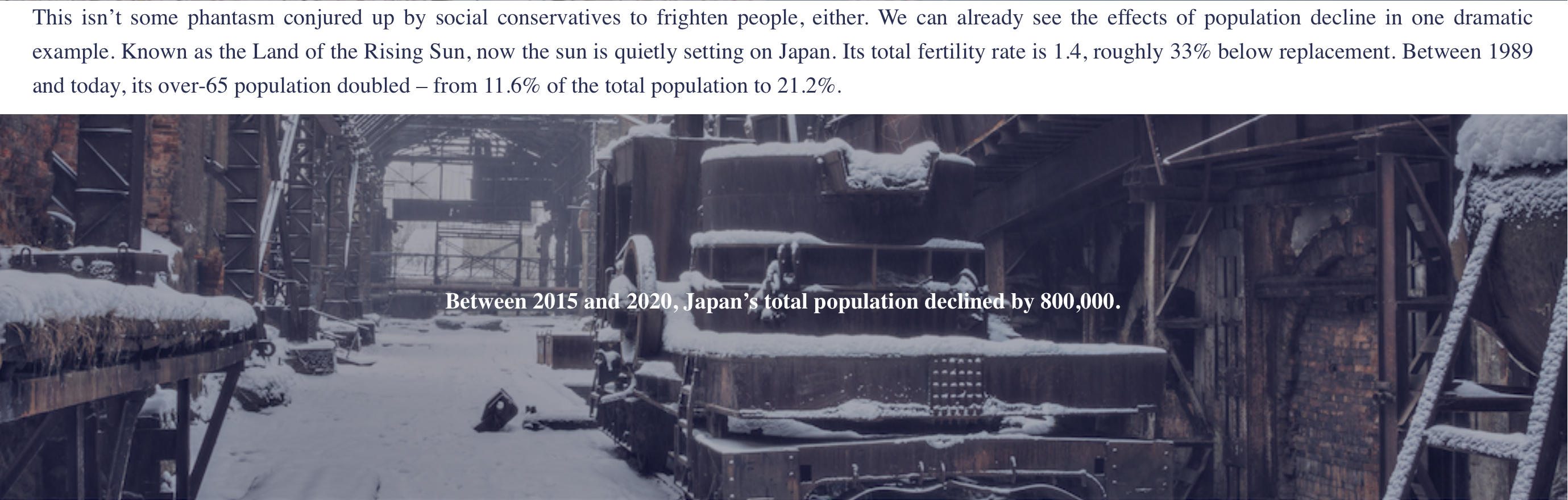 Demographic Winter: The Facts